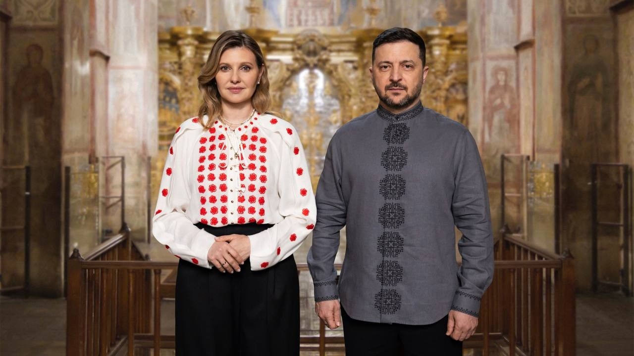 Привітання Президента України Володимира Зеленського та першої леді Олени Зеленської з Великоднем