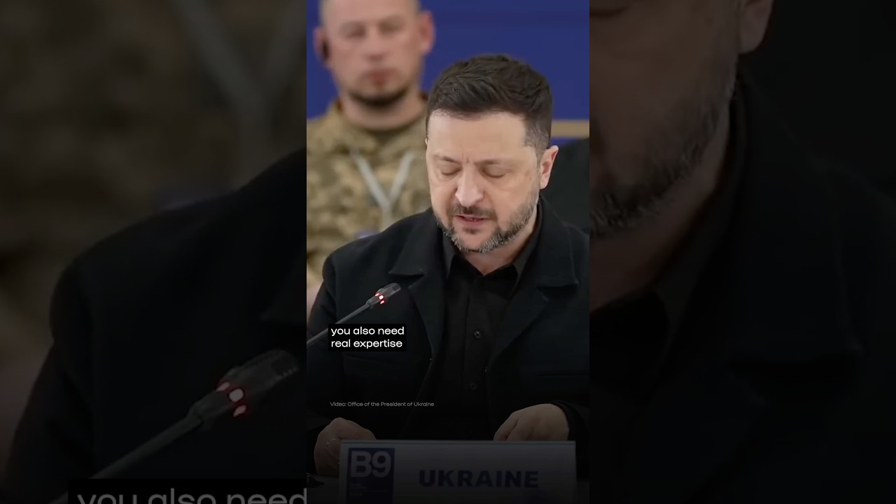 President Volodymyr Zelenskyy at the Bucharest Nine Summit